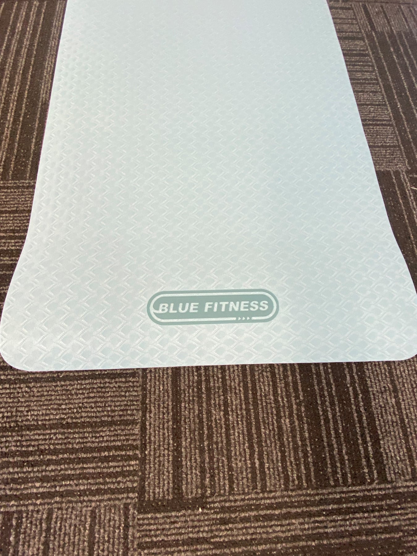 Blue Exercise Rug Blue Fitness Branded Stretch Mats